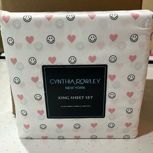 Cynthia Rowley King Size Bed Sheets Set new